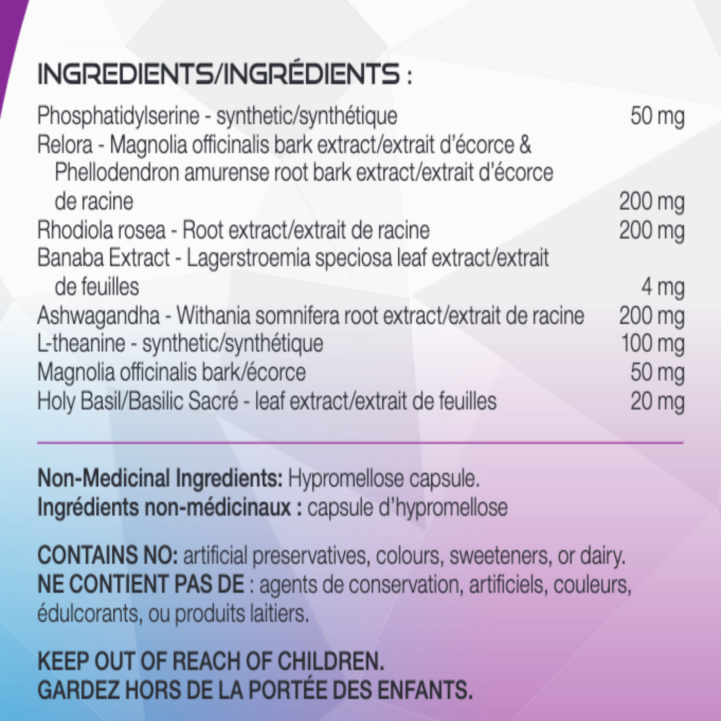 Cortisol Control Formula