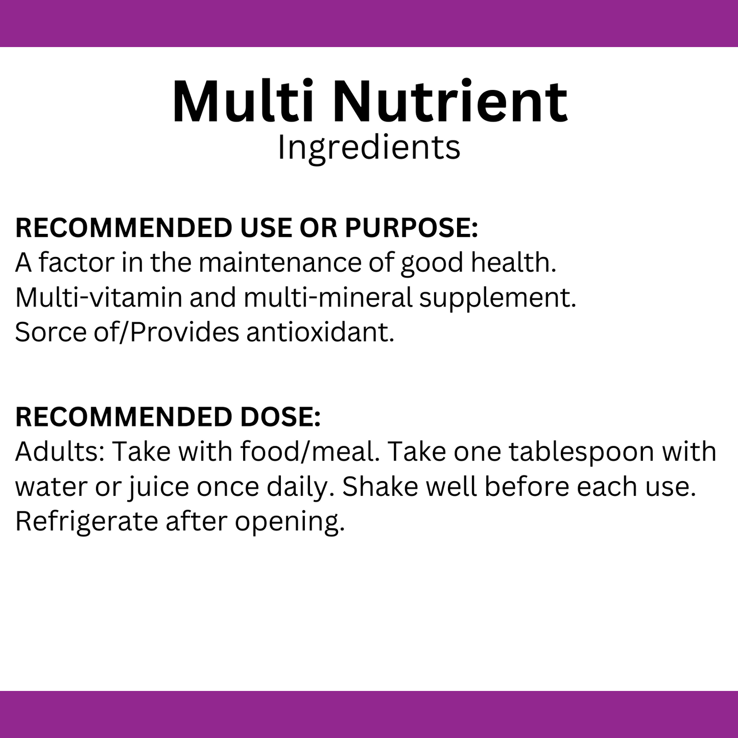 Multi-Nutrient