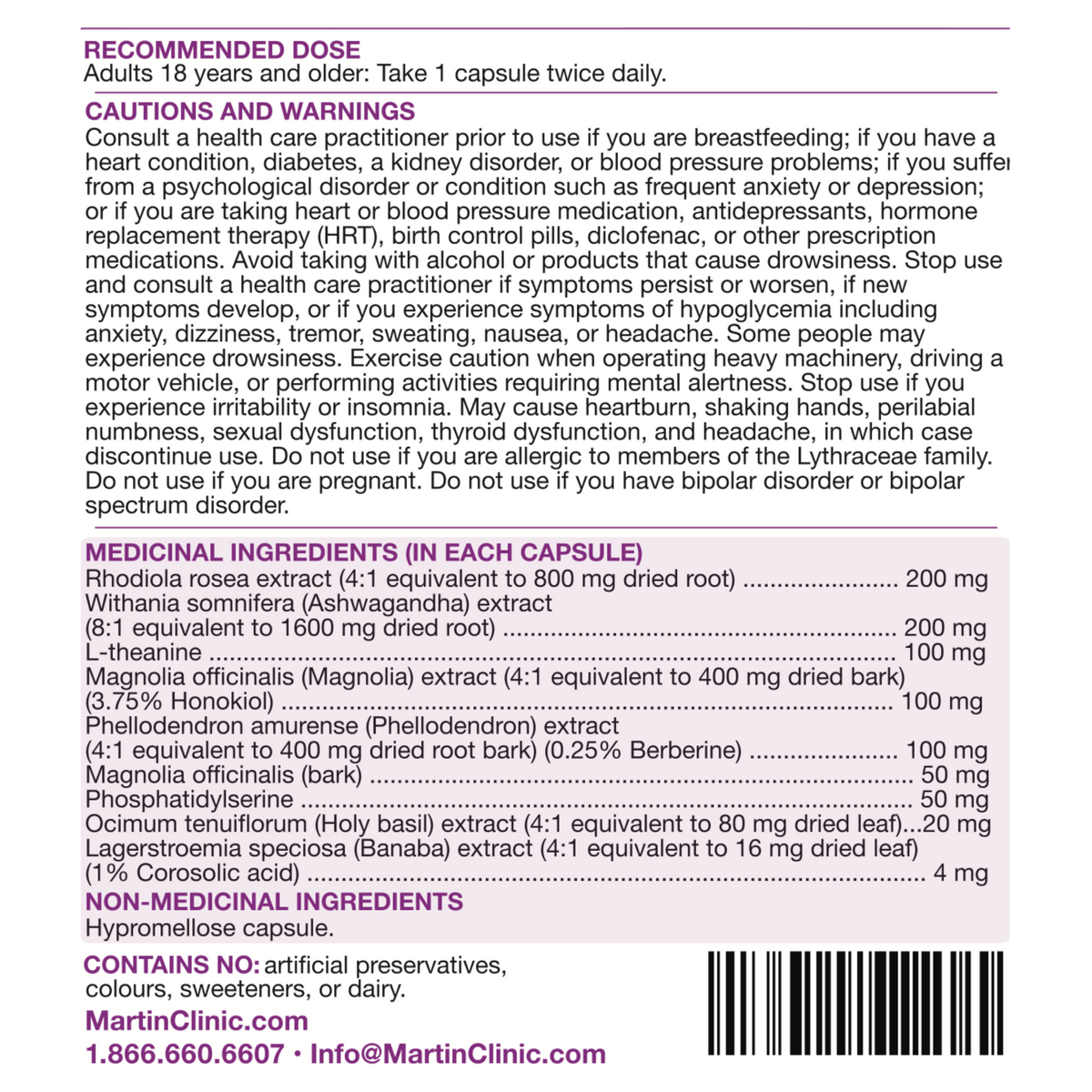 Cortisol Control Formula
