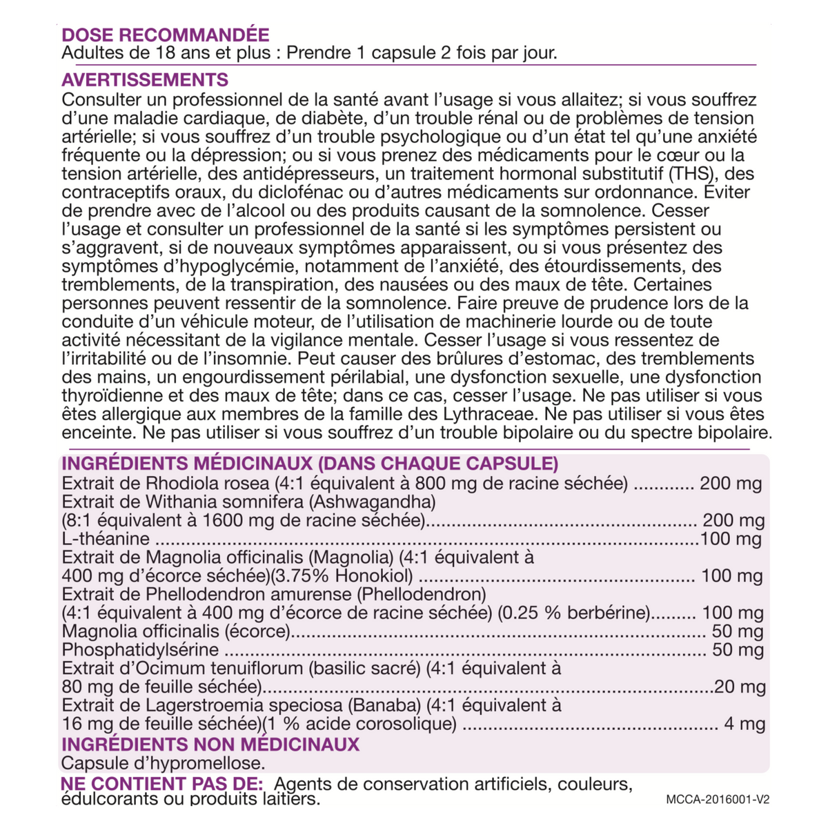 Cortisol Control Formula